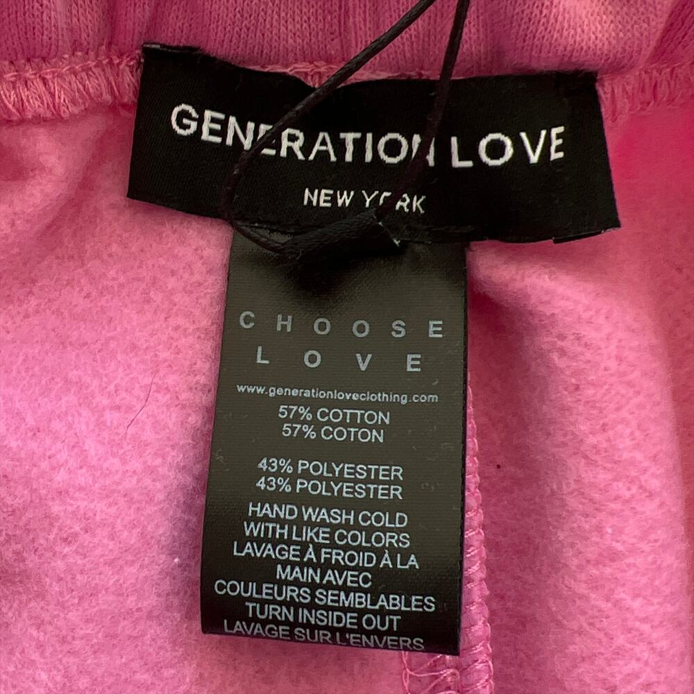 NWT Generation Love Aria Crystal Sweat Shorts Bubblegum Pink Small - Picture 7 of 9